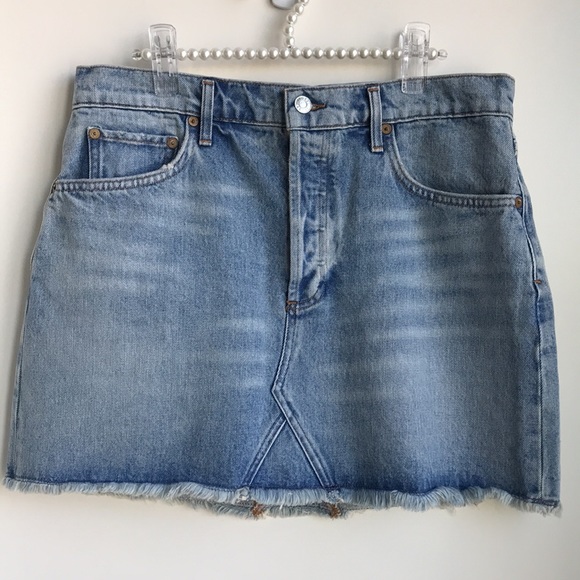 AGOLDE Quinn High Rise Mini Skirt in Devotee 31 - Picture 5 of 12